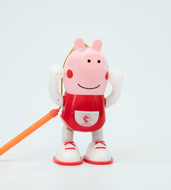 Solar Dancing Papa Pig Toy Red 